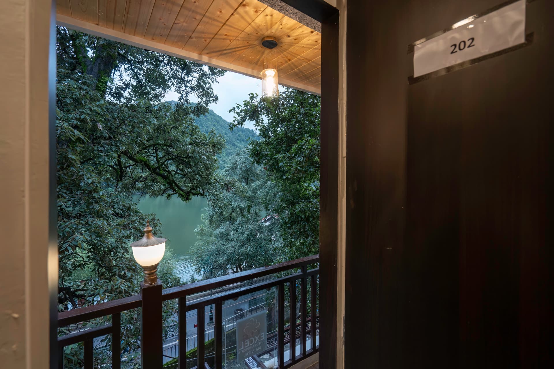 Private balcony with Naini Lake views at Excel Hotels & Resorts Nainital