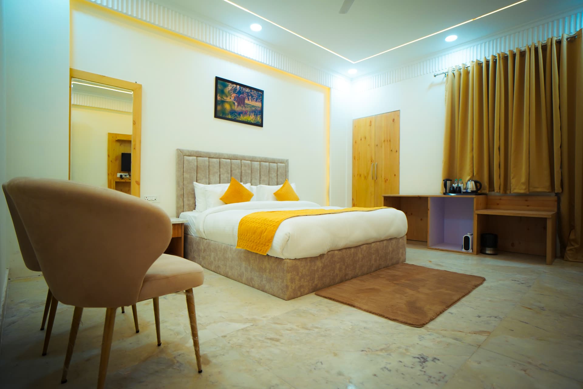 The Oak Room — Mango Bloom River Resort rooms in Jim Corbett