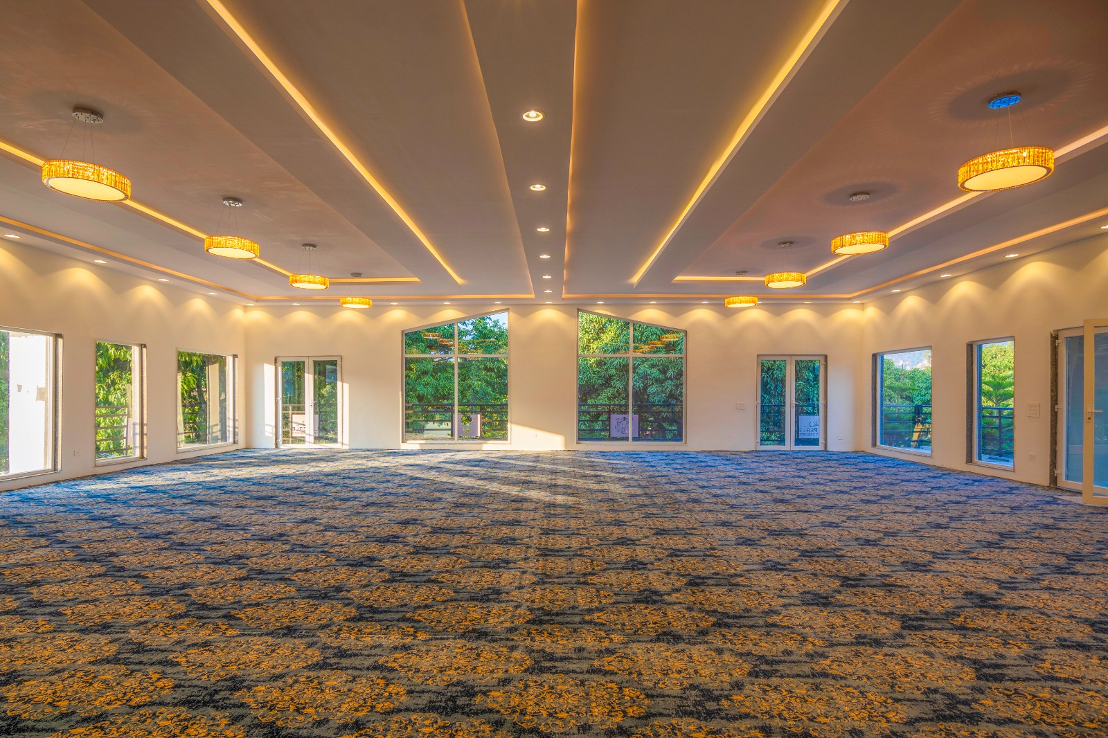 Boardroom set for a business meeting at La Perle River Resort, Jim Corbett