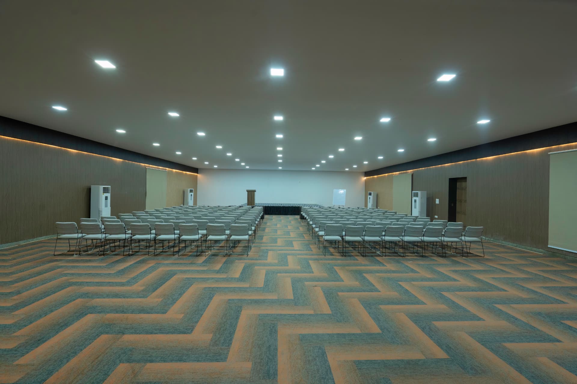 Amber Conference Hall arranged for a corporate conference at The Banyan Retreat