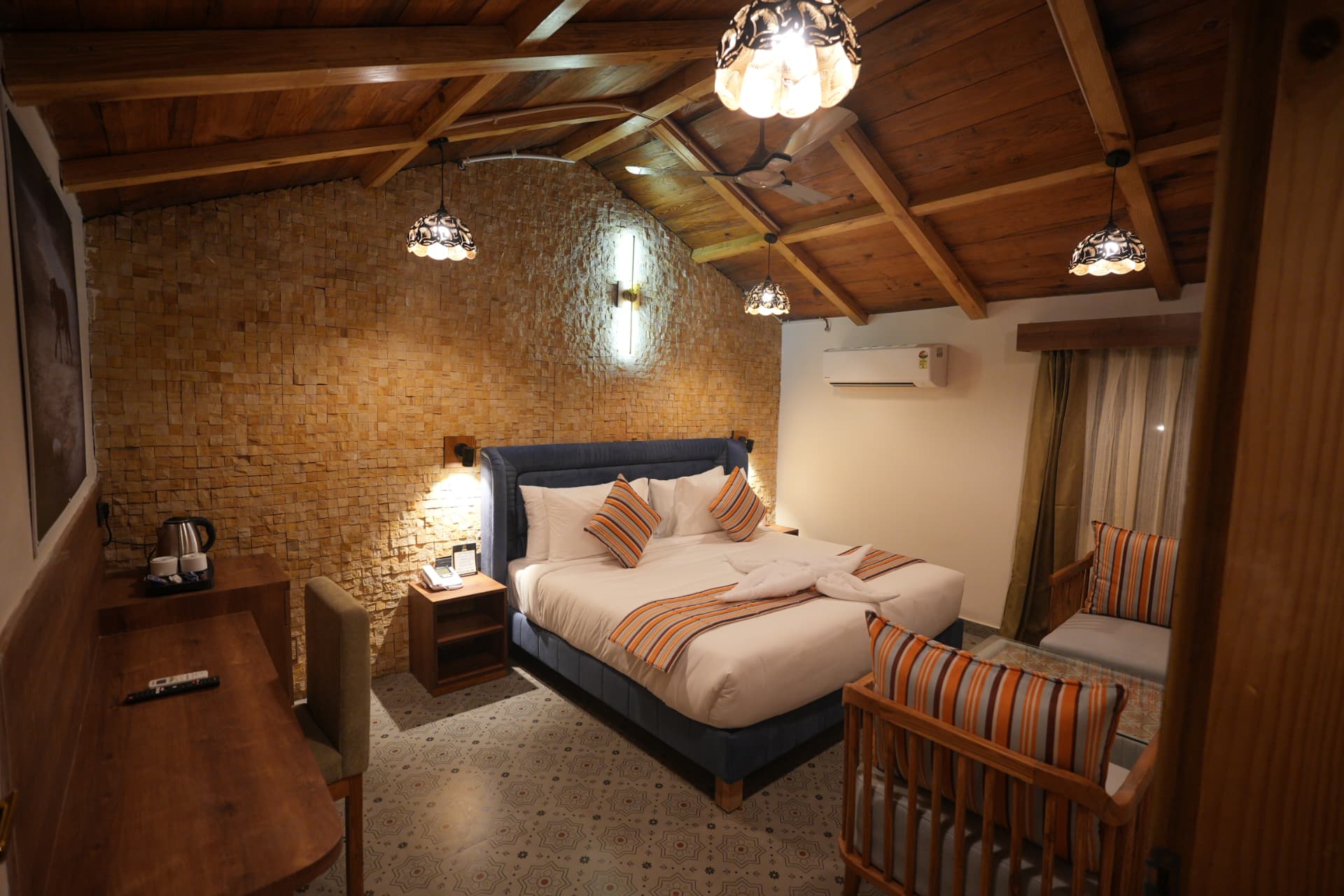 Wood Pecker at The Banyan Retreat, Jim Corbett — resort view