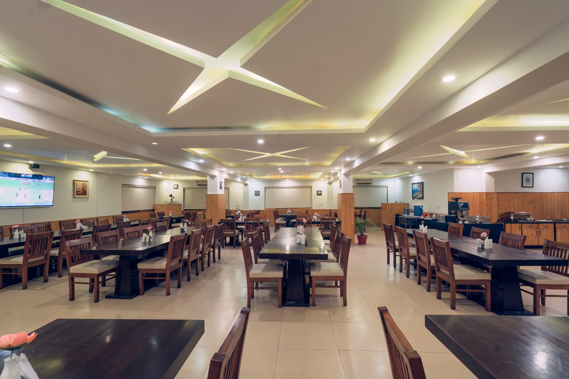 Casual dining setup at Excel Hotels & Resorts, Bhimtal
