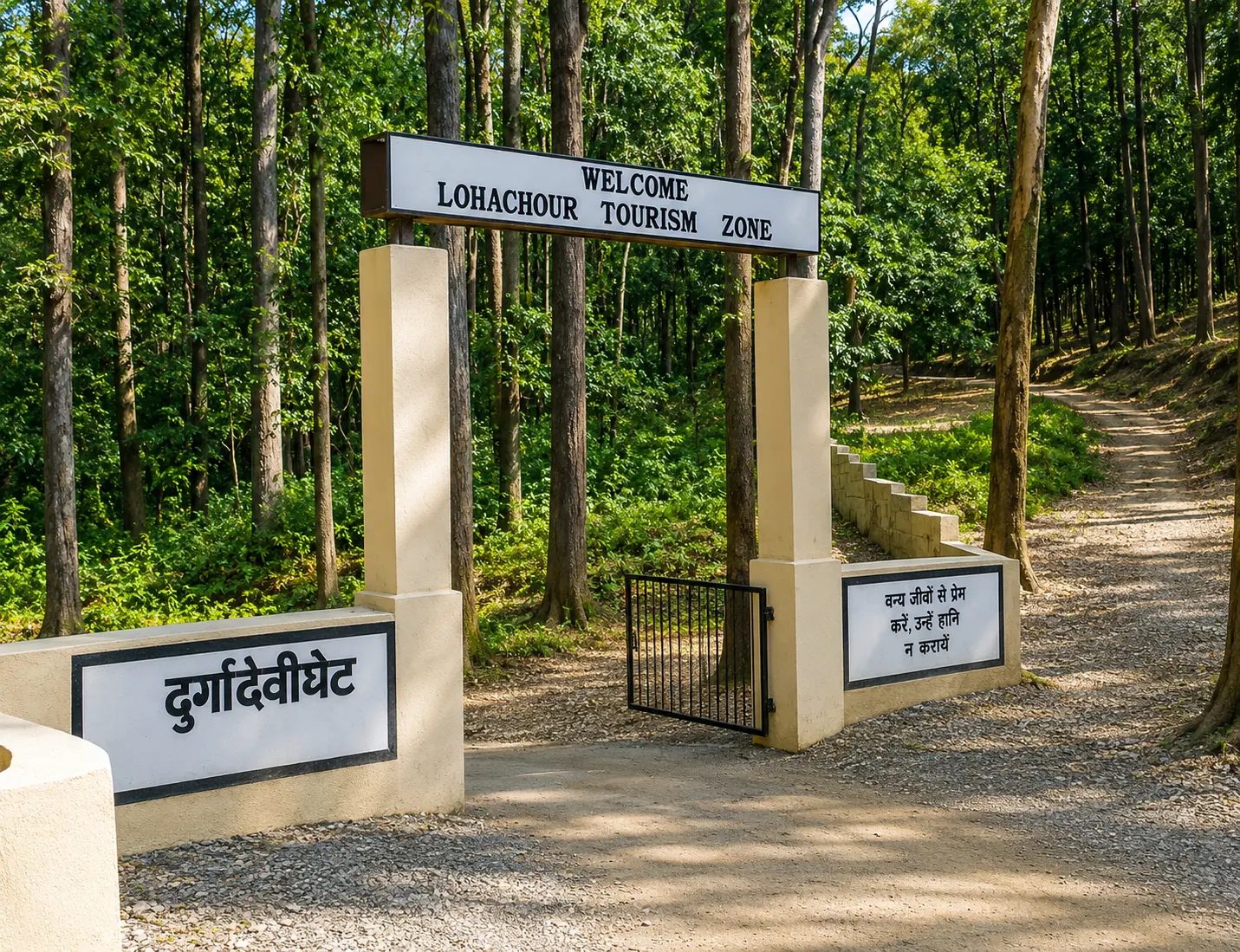 Durgadevi Gate near La Perle River Resort, Jim Corbett