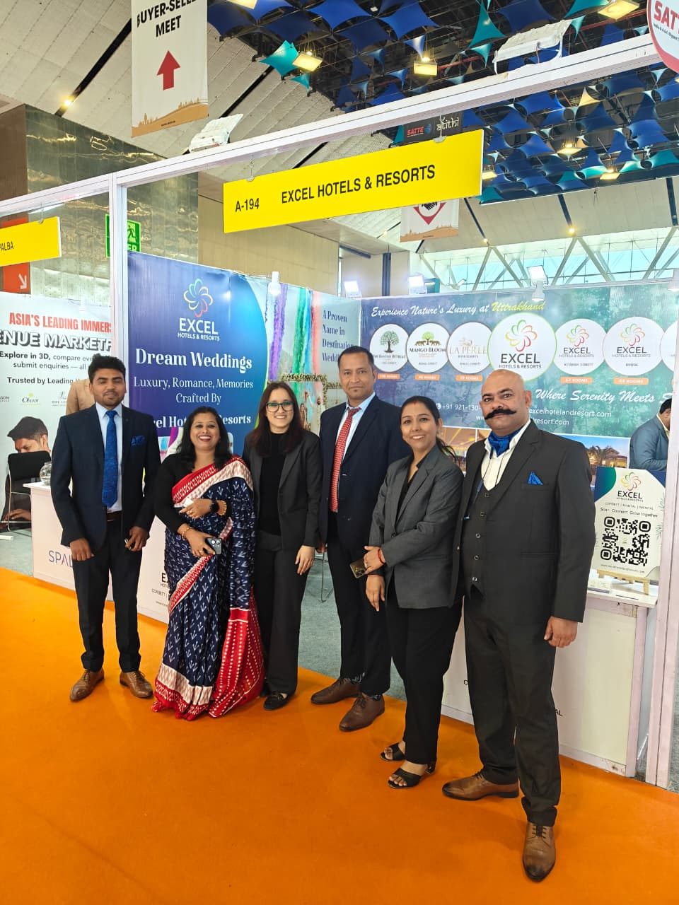 Excel Hotels & Resorts hospitality team meeting at SATTE 2026