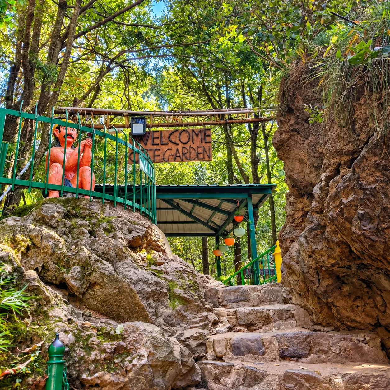 Interconnected caves at Eco Cave Garden, Nainital