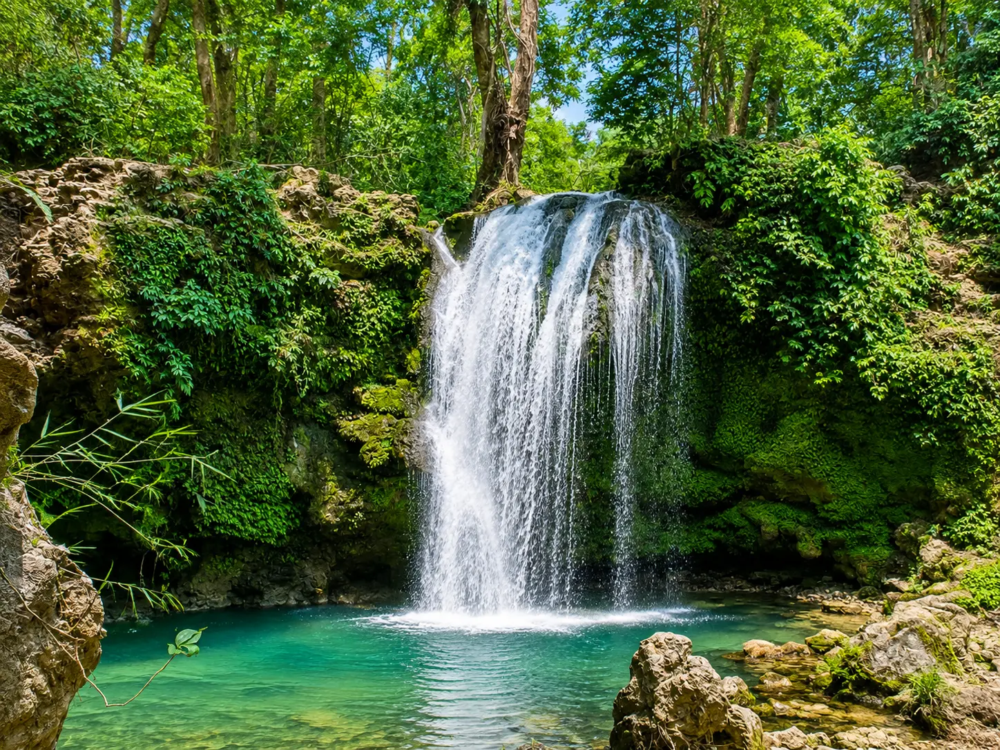 Corbett Waterfall near La Perle River Resort, Jim Corbett