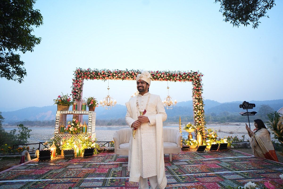 wedding with a river view