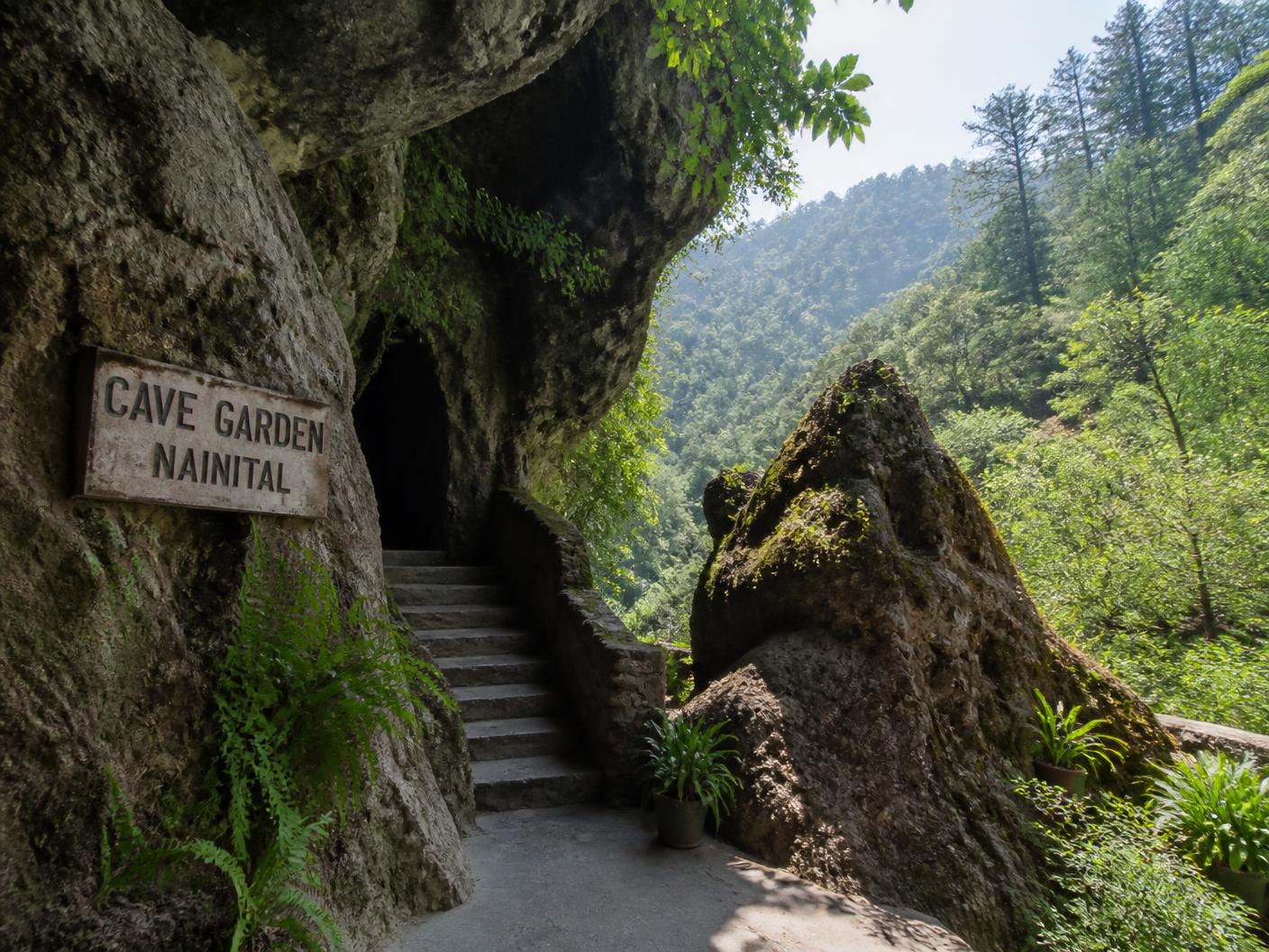 Interconnected caves at Eco Cave Garden, Nainital