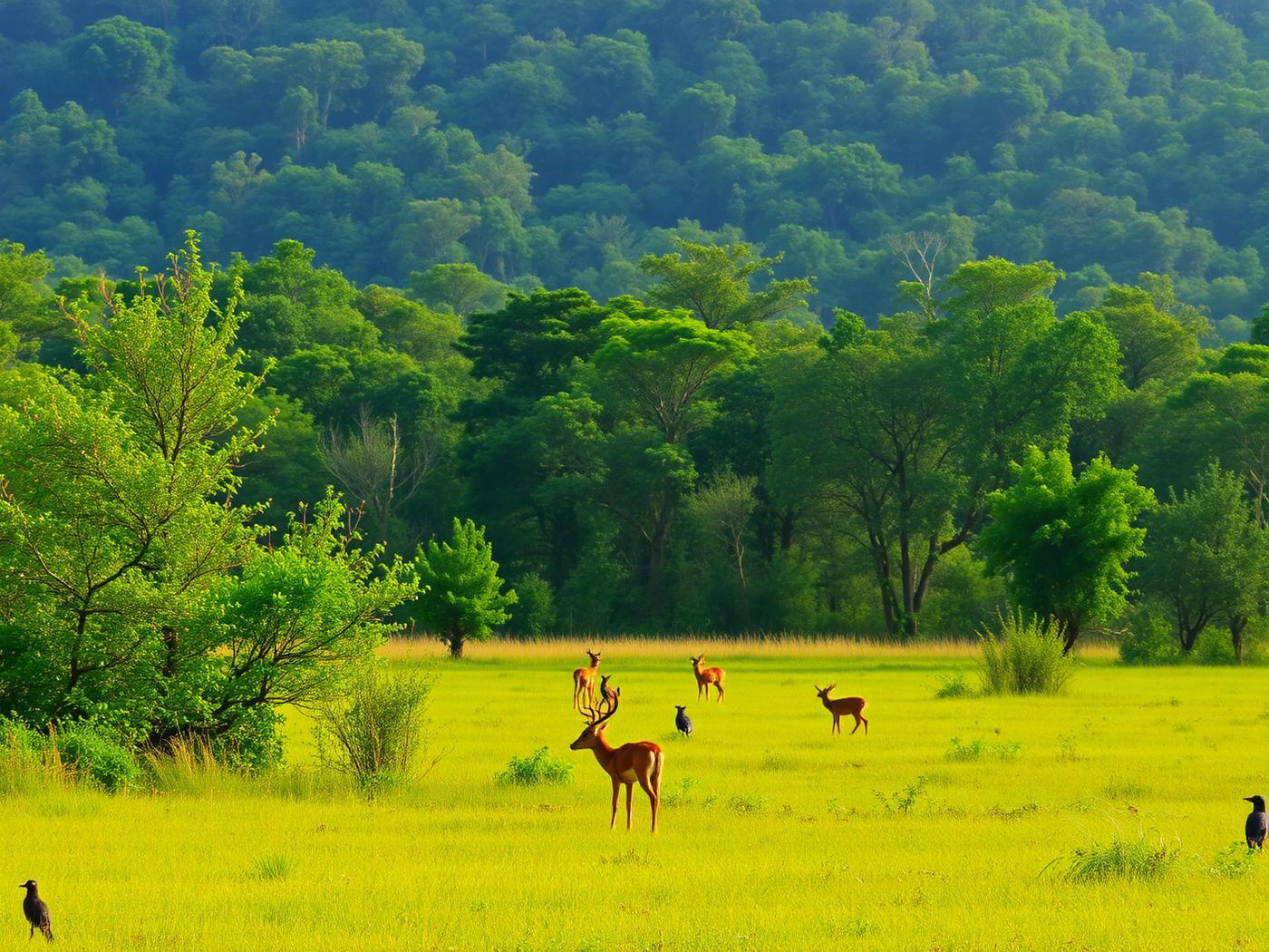 Grassland and forest wildlife habitat in the Pawalgarh Conservation Reserve, Uttarakhand