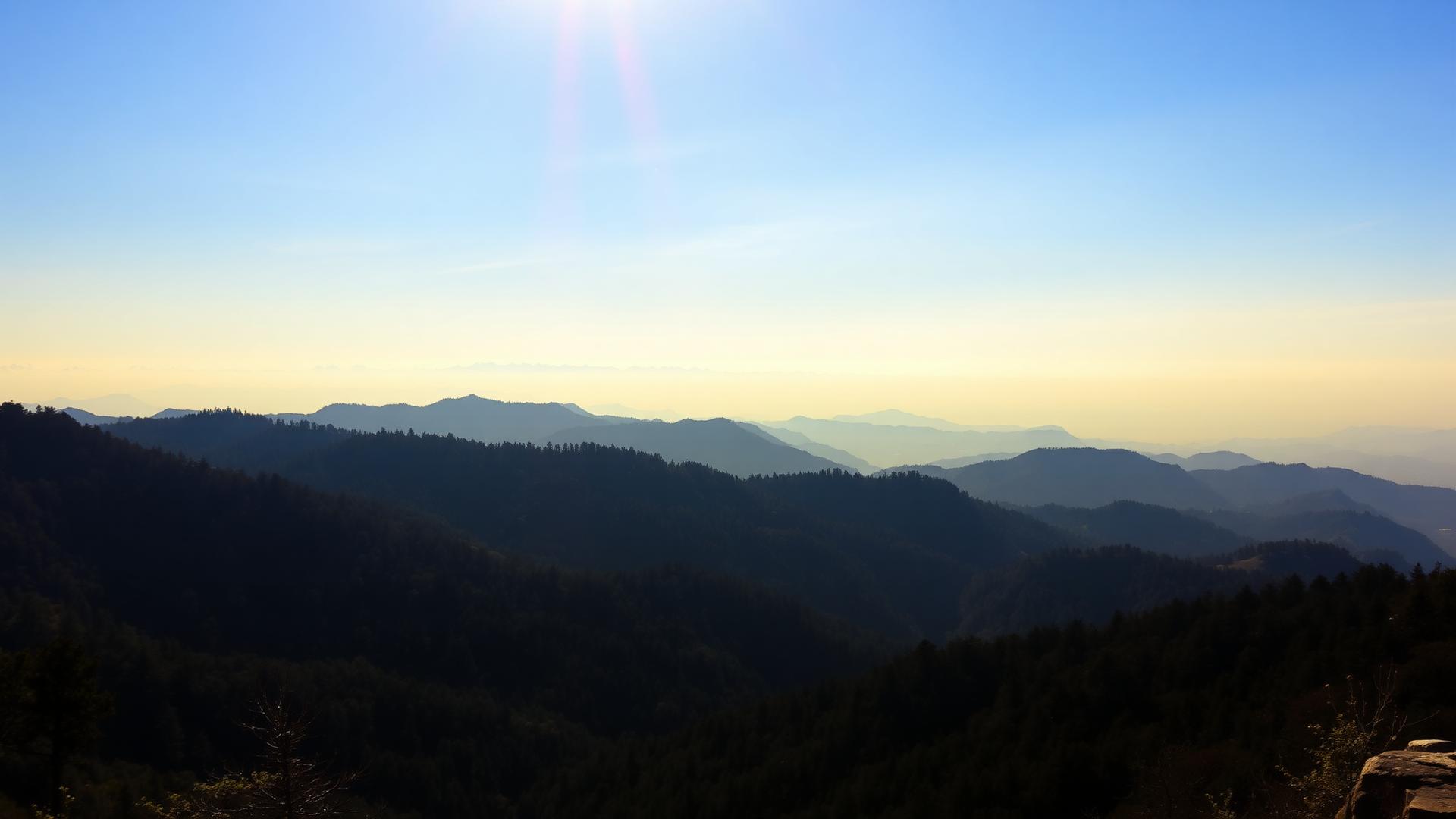 Himalayan ranges seen from Snow View Point, Nainital