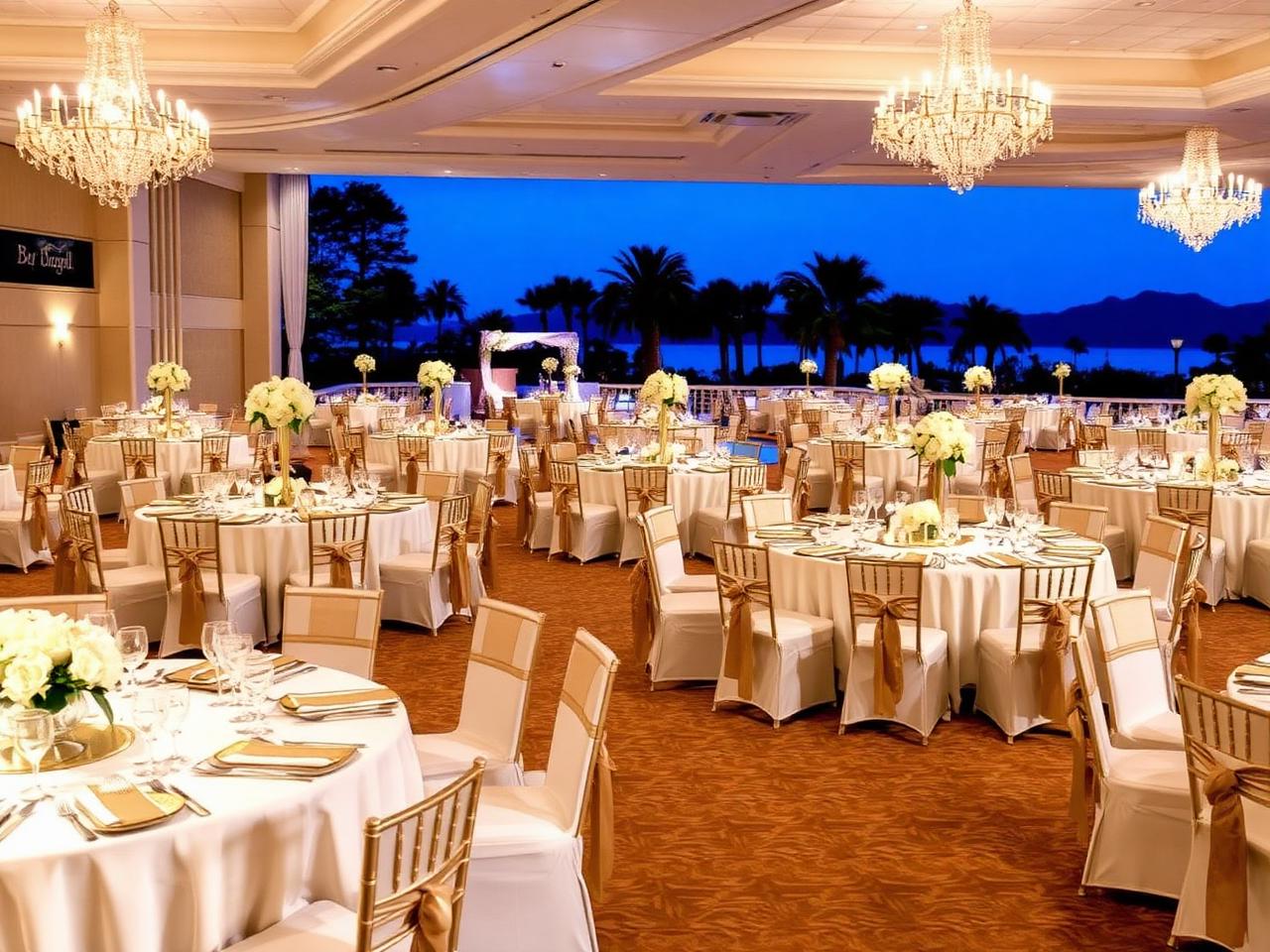 Wedding reception dinner setup at The Banyan Retreat