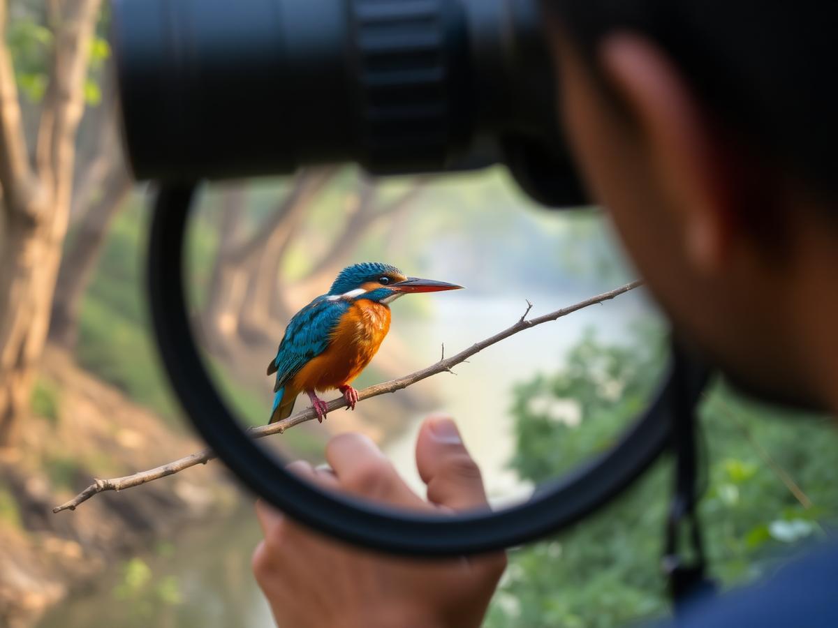 Bird watching near Mangobloom River Resort Jim Corbett