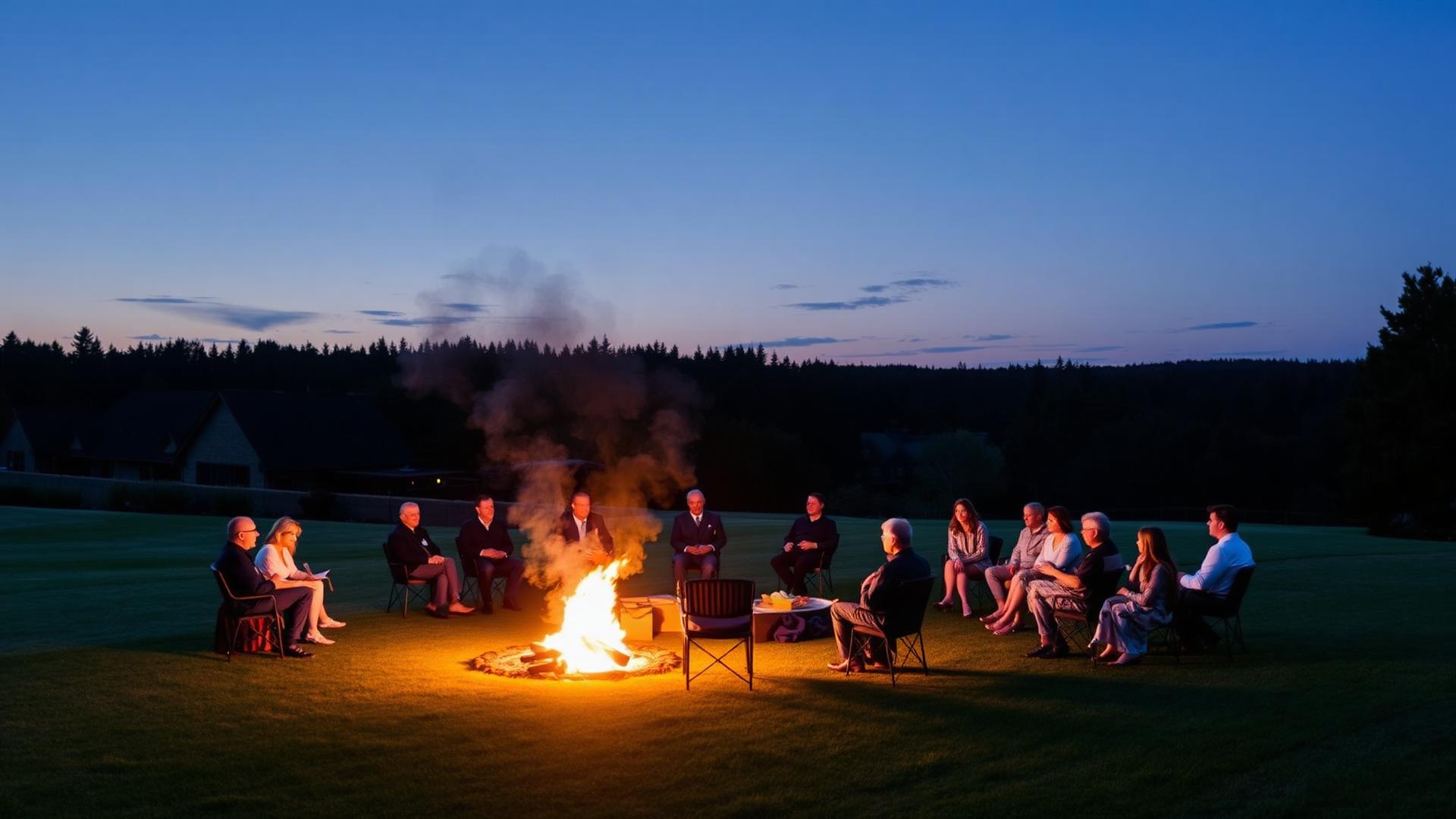 Bonfire at La Perle River Resort Jim Corbett
