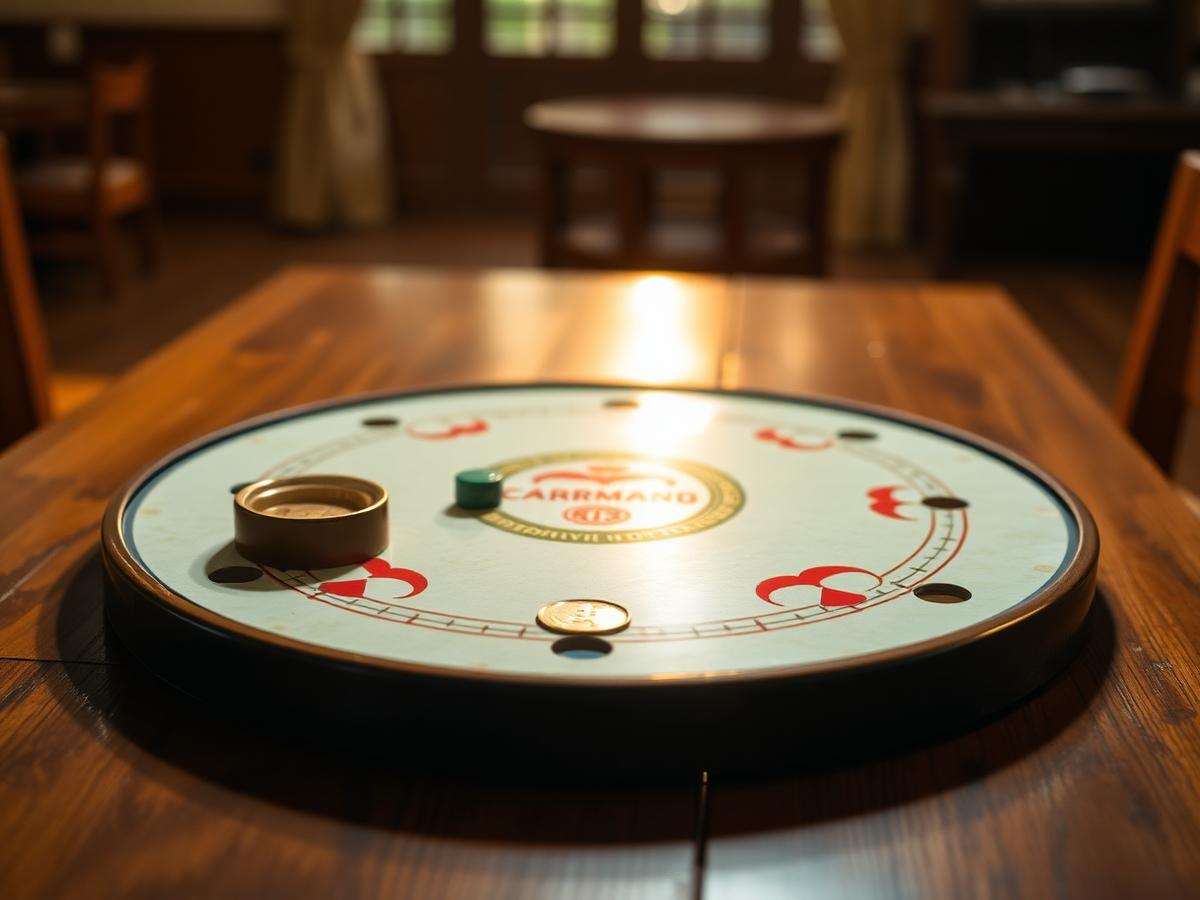 Carrom board at La Perle River Resort
