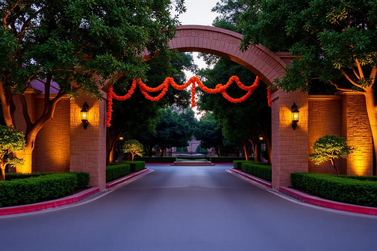 Entrance driveway of La Perle River Resort, Jim Corbett