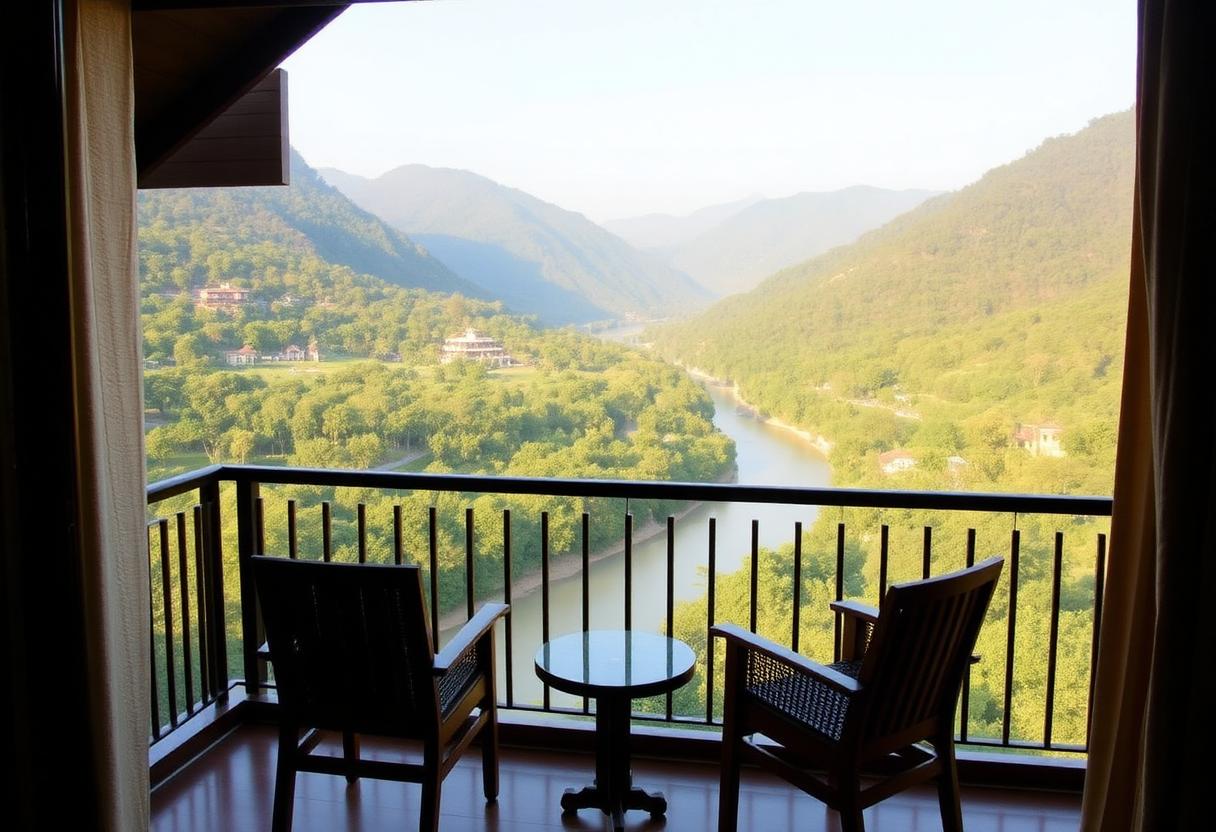 Palm Suite private balcony with Kosi River view