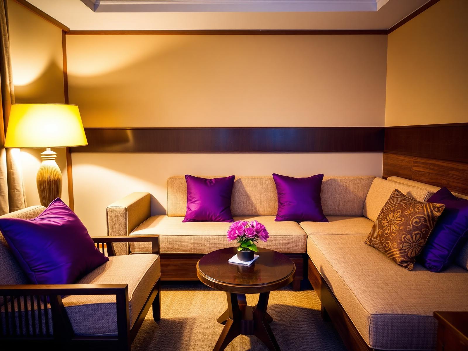 Interior of the Elephant Park Premium room at La Perle River Resort, Jim Corbett